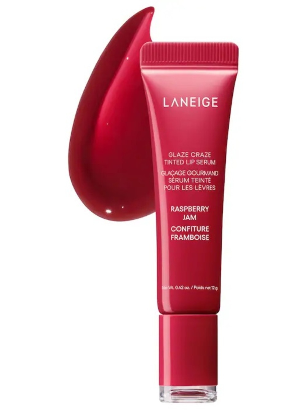 LANEIGE Glaze Craze Tinted Polypeptide Lip Serum Treatment Raspberry Jam